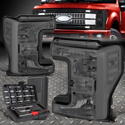 ДЛЯ 17-19 FORD SUPER DUTY F250-F550 С ДЫМЧАТЫМ КОРПУСОМ, ПРОЗРАЧНАЯ БОКОВАЯ ФАРА + НАБОР ИНСТРУМЕНТОВ