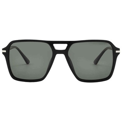 Pre-owned Prada Polarized Green Navigator Men's Sunglasses Pr 20ys 1ab03r 55
