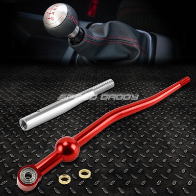 КОРОТКОХОДНЫЙ ПЕРЕКЛЮЧАТЕЛЬ ПЕРЕДАЧ С ДВОЙНЫМ ИЗГИБОМ T6061 MT RED + ХРОМИРОВАННЫЙ УДЛИНИТЕЛЬ НА 3,5 ДЮЙМА ДЛЯ EK EG DB DC