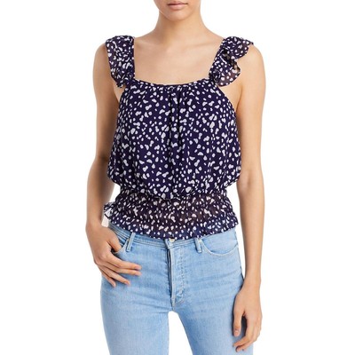 

Женский укороченный топ Aqua с принтом BHFO 5076, Navy/white
