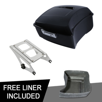 King Pack Trunk & Two-Up Rack Fit For Harley Tour Pak Road Electra Glide 14-23