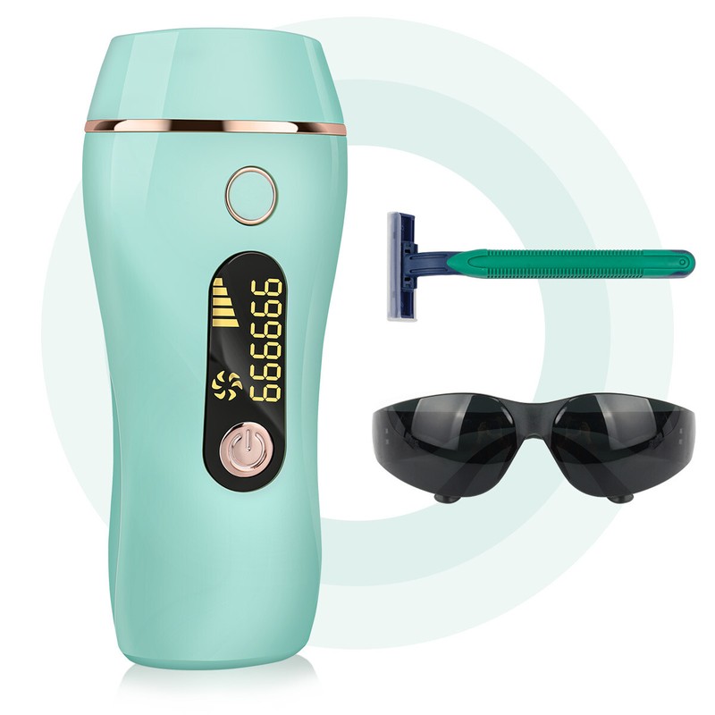 IPL Hair Removal Device in elegant light green