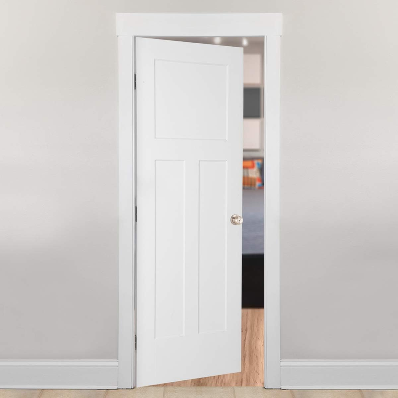 Privacy Door Knob With Lock, Coastal, Satin Nickel