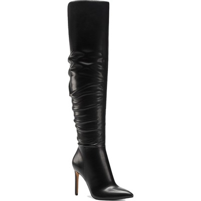 

INC Womens Iyonna Черные высокие сапоги выше колена Туфли 8 Medium (B,M) BHFO 7881, Black smooth