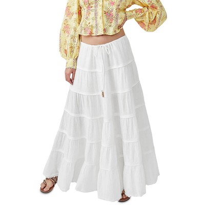 Женская многослойная юбка макси из хлопка Free People Womens Smitten BHFO 5474