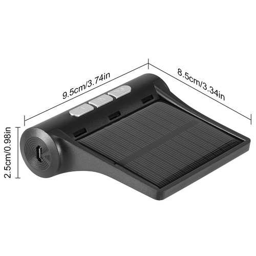 Car Wireless Solar TPMS LCD Tire Pressure Monitoring System w/ 4 External Sensor