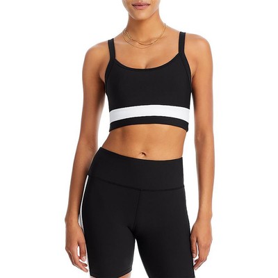 Aqua Womens B/W Workout Fitness Lifestyle Sports Bra XS BHFO 5454