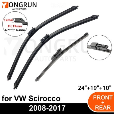 3PCS Car Wiper for VW Scirocco 2008-2017 Front Rear Windshield