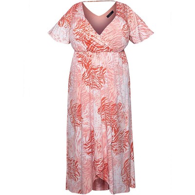 

Rachel Rachel Roy Женское розовое платье макси с v-образным вырезом плюс  BHFO 3531, Guava combo