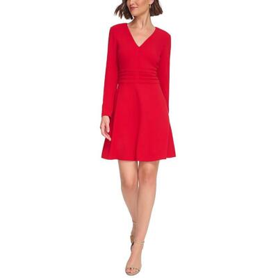 Tommy Hilfiger Womens V-Neck Above Knee Day To Night Mini Dress BHFO 8798