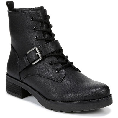 Женские ботинки SOUL Naturalizer Quaid Black Combat на шнуровке 7.5 Medium (B,M) 5014