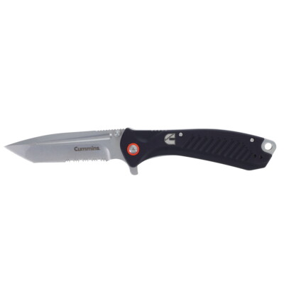 Cummins Serrated Edge Folding Pocket Knife 4-Inch Tanto Blade CMN4724 w Liner Lo