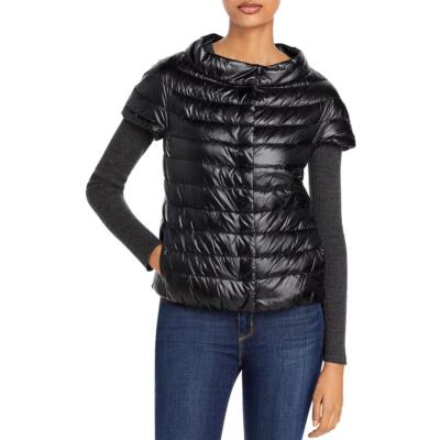 

Herno Womens Emilia Black-Ivory Cap Sleeves Vest Puffer Jacket Coat  BHFO 9687, Черный, Emilia