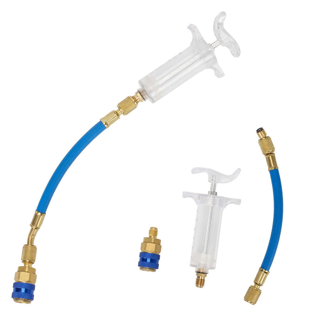 And Dye Injector With R-134a Snap Quick Coupler 1/4" Sae Hand Turn