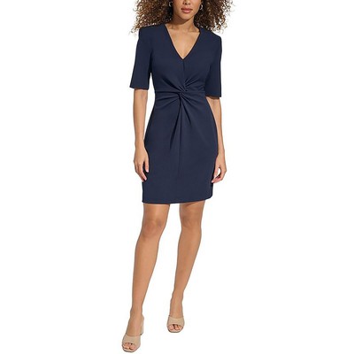 Calvin Klein Womens Navy Twist Front Mini Cocktail And Party Dress 16 BHFO 7911