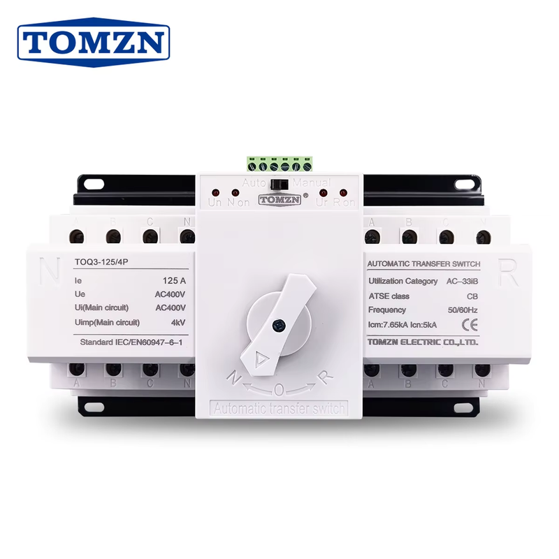 ATS 4P 125A 3 phase 4 wire 230V MCB type Dual Power Automatic transfer switch T