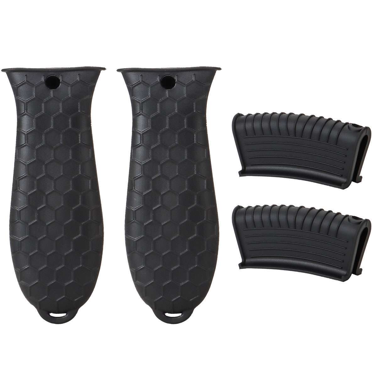 4PCS Pot Holder Cast Iron Hot Skillet Silicone Handle Cover Potholder Pan Sleeve