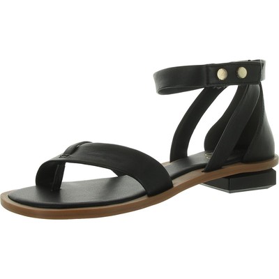 Franco Sarto Womens Parker Leather Adjustable Flat Ankle Strap Shoes BHFO 3907