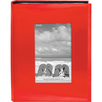 Pioneer Sewn Frame Series Bound Photo Album, Holds 200 4x6, Bright Orange