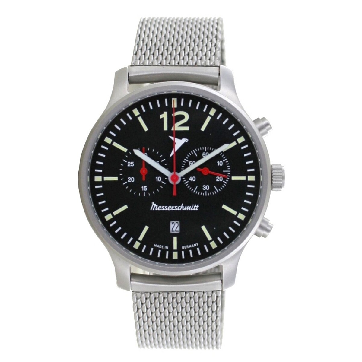 Pre-owned Messerschmitt Aristo Men's  Watch Pilot Chronograph Me5021-42m