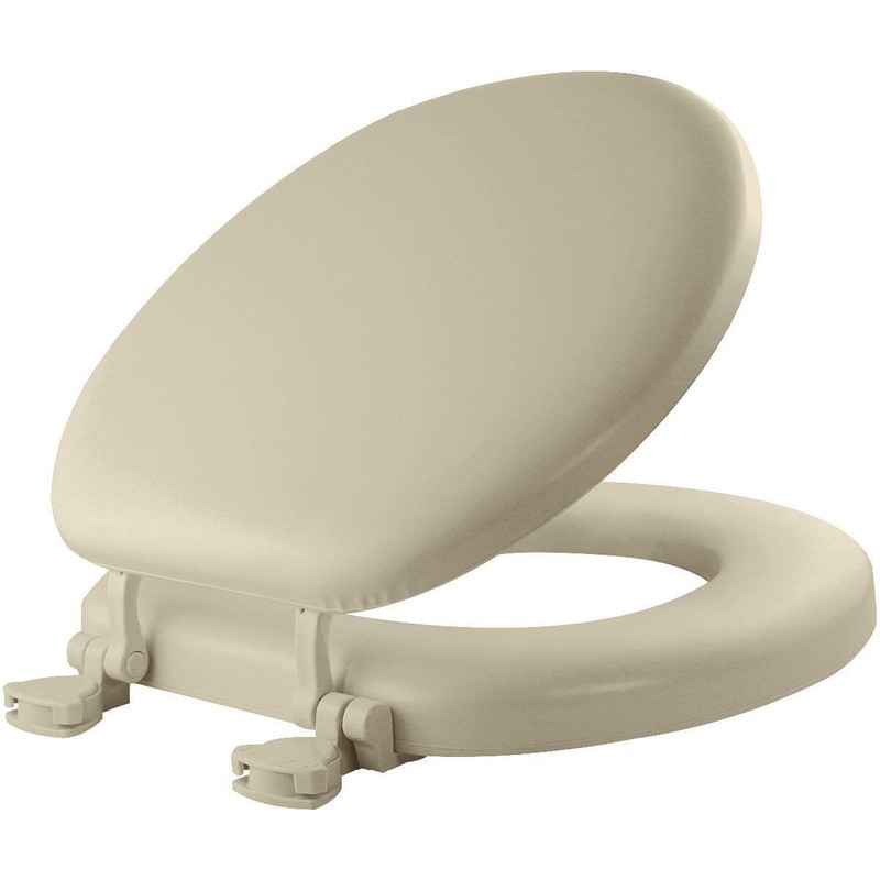 Mayfair Round Vinyl Soft Cushioned Molded Wood Core, Bone