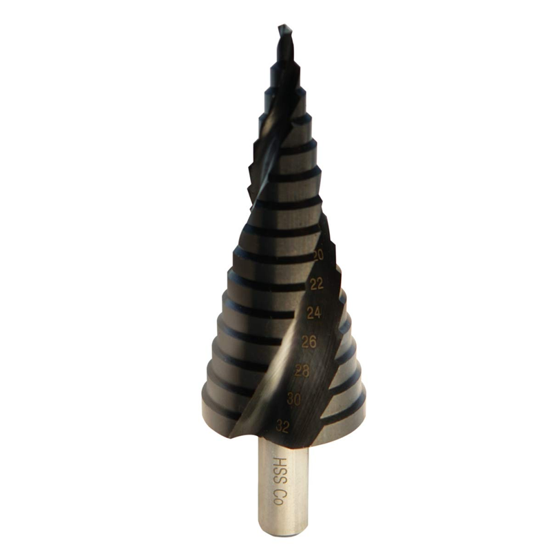 Metric 5% Cobalt Step Drill Bit for Stainless Steel and Hard Metal (4-32mm/15 St