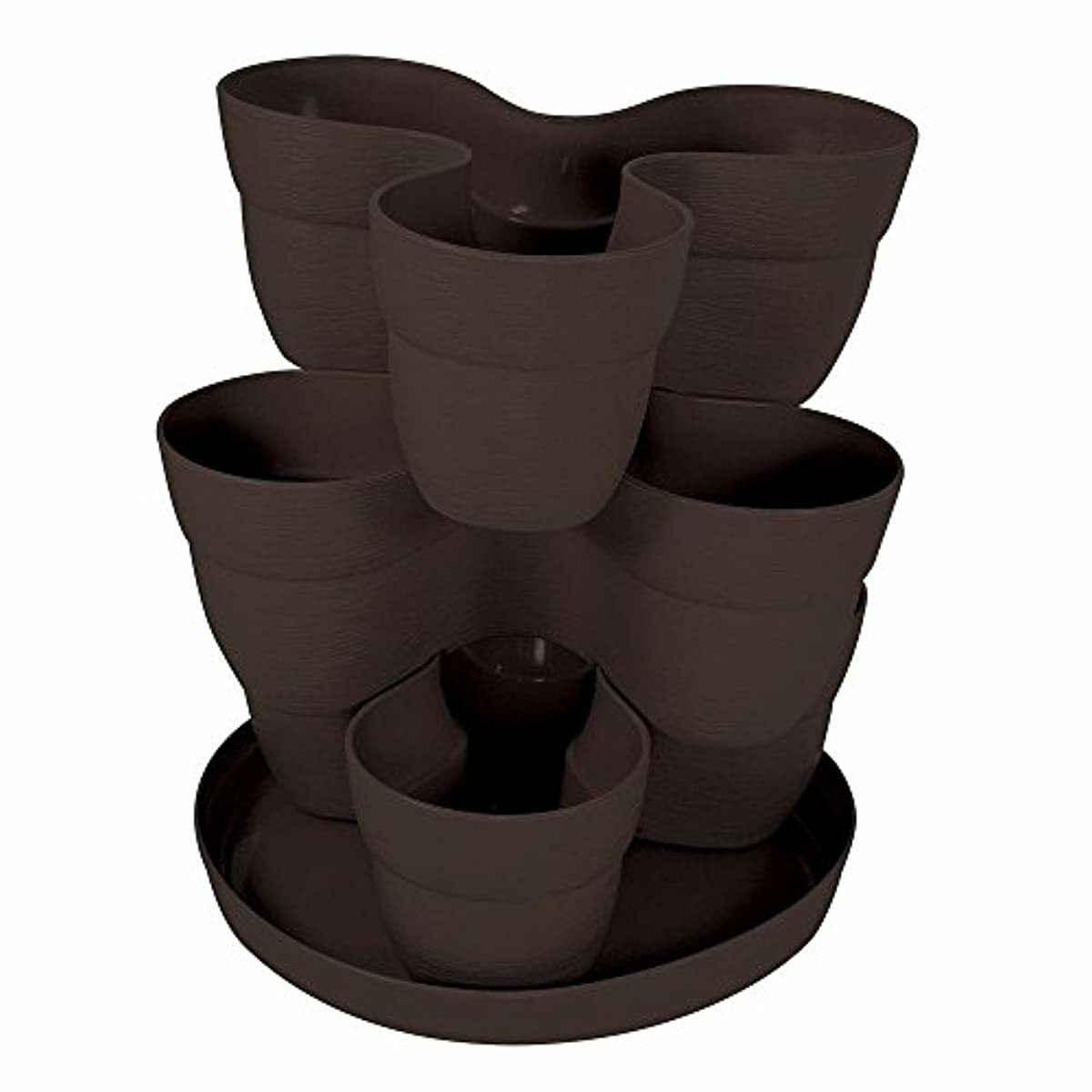 Garden Planters 3-Tier Flower Herb Vertical Indoor Outdoor Brown