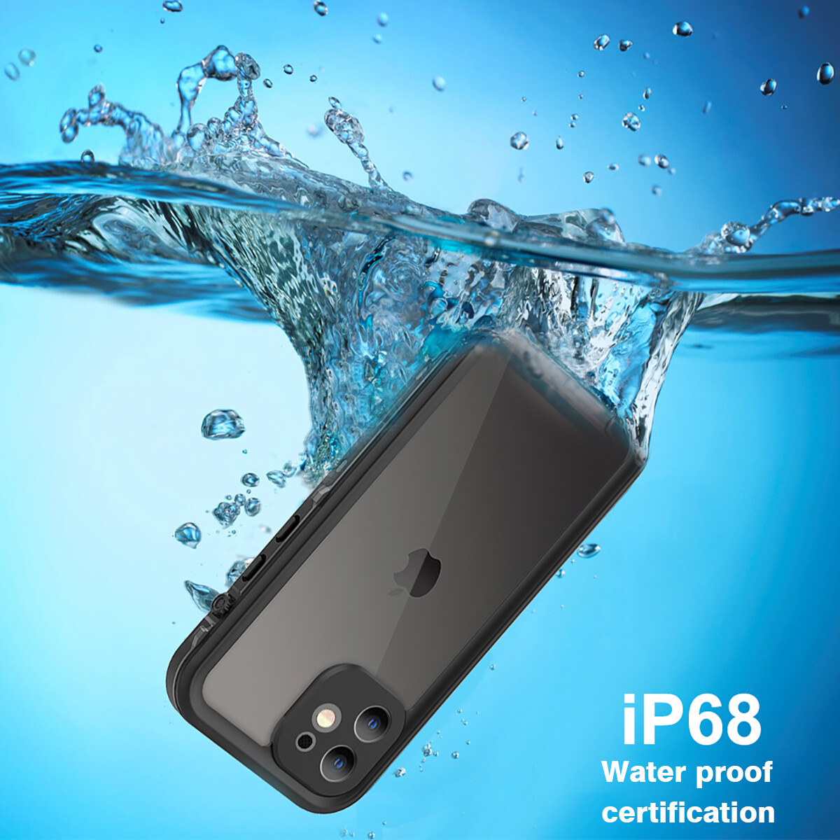 For iPhone 12/Pro Waterproof Shockproof Case Cover w/ Builtin Screen