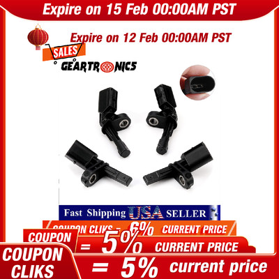 4 ABS Wheel Speed Sensor Set Front Rear Left & Right Fits For Audi & Volkswagen!