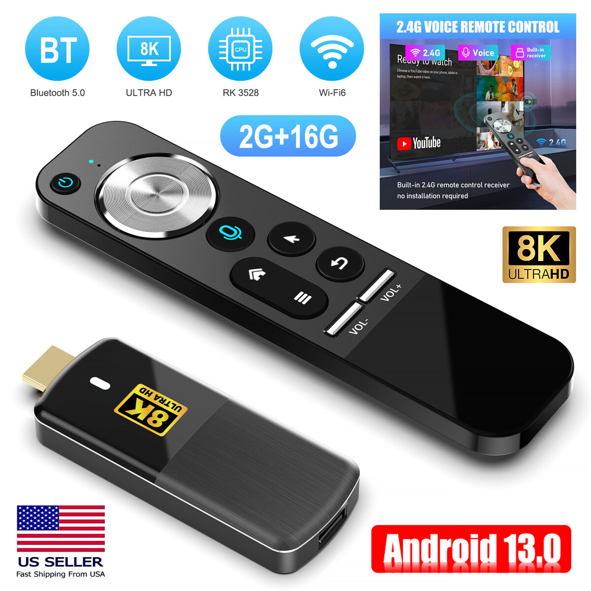 H96max Android 13.0 M3 Smart TV Box 8K HDMI Quad Core WiFi6 