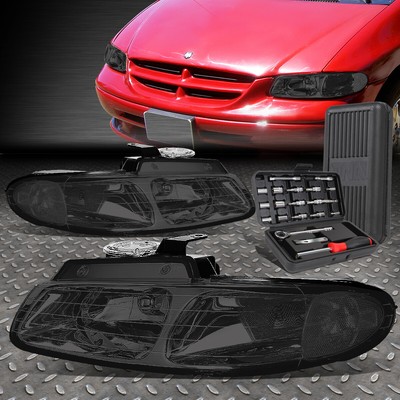 ДЛЯ 96-00 GRAND CARAVAN VORAGER ЗАКОПЧЕННЫЙ КОРПУС ПРОЗРАЧНЫЕ БОКОВЫЕ ФАРЫ + НАБОР ИНСТРУМЕНТОВ