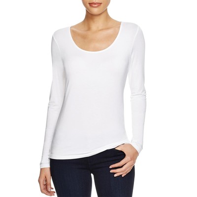 Elie Tahari Женская белая эластичная блузка с круглым вырезом, рубашка XL BHFO 2119