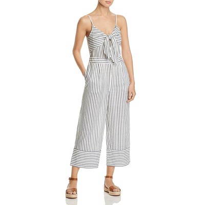 

Женский повседневный комбинезон с широкими штанинами Vero Moda White Tie Front  BHFO 9551, Snow white/night sky
