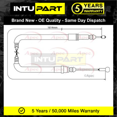 Fits Expert Dispatch Scudo 1.6 D HDi 2.0 IntuPart Rear Hand Brake Cable #1