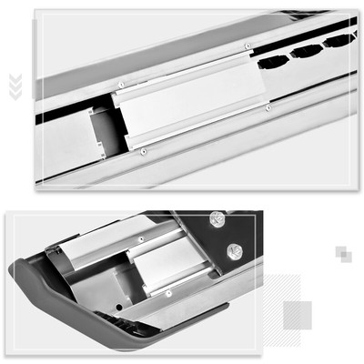 For 15-21 Ford F150/ F250 F350 SD Crew Cab 6" Step Nerf Bar Running Board Chrome