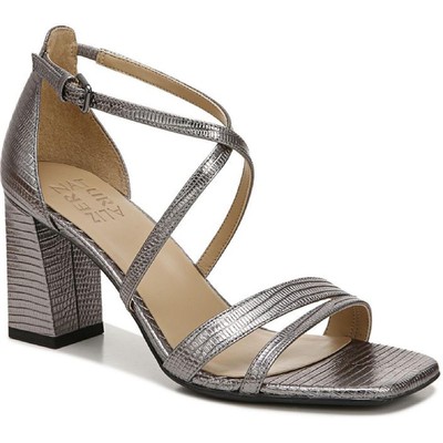 Naturalizer Womens Tiff Silver Dress Sandals Shoes 7.5 Medium (B,M) BHFO 1700