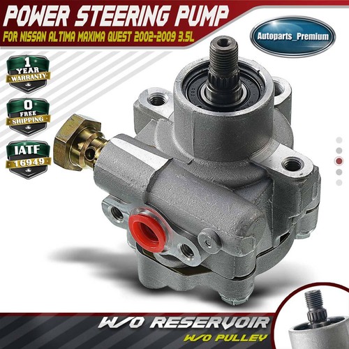 Power Steering Pump w/o Reservoir for Nissan Altima Maxima Quest 6Cyl 3