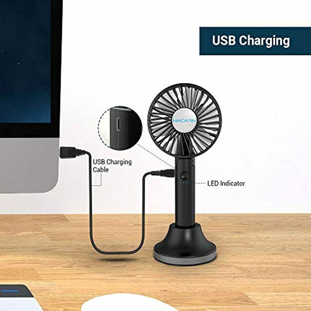 Détails sur NACATIN Ventilateur Portable,Mini Ventilateur USB avec Batterie Rechargeable de Détails sur NACATIN Ventilateur Portable,Mini Ventilateur USB avec Batterie Rechargeable de