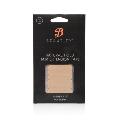 Beautify Natural Hold Hair Extension Tape Double Sided 120 Tabs Per Pack