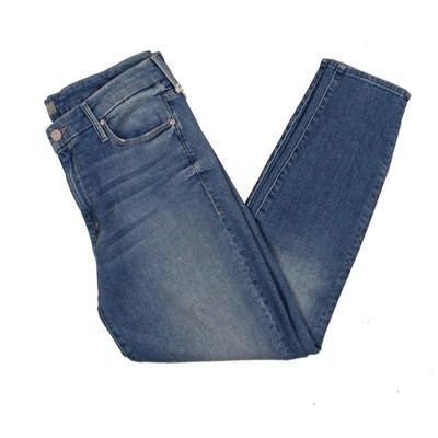 Женские укороченные джинсы Mother Womens The Looker Blue Denim с эффектом выцветания 31 BHFO 1812