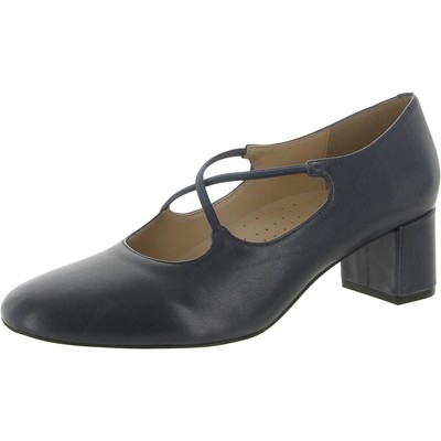Женские демисезонные синие кожаные туфли Mary Janes Trotters 11, узкие (AA,N) BHFO 4268