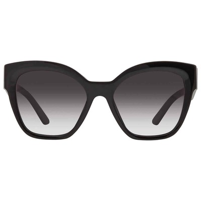 Pre-owned Prada Grey Gradient Cat Eye Ladies Sunglasses Pr 17zs 1ab09s 54 Pr 17zs 1ab09s In Gray