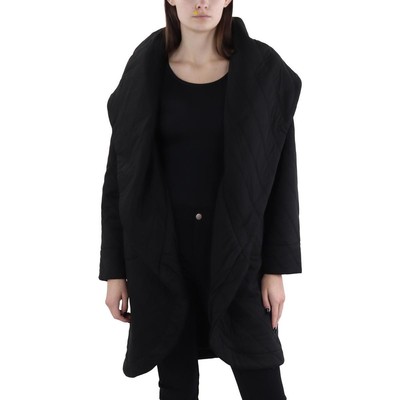 Женское стеганое миди-пальто Steve Madden с открытой передней частью BHFO 8416