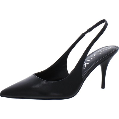 Calvin Klein Womens Cinola Black Slingback Heels Shoes 9 Medium (B,M) BHFO 6390