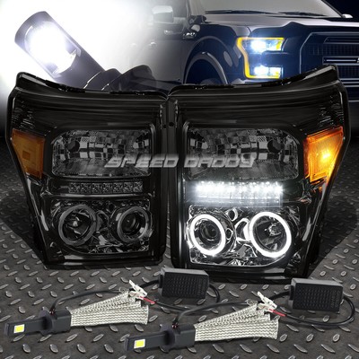 СВЕТОДИОДНАЯ ФАРА HALO С ЗАКОПЧЕННЫМ КОРПУСОМ + СИСТЕМА БЕЛЫХ СВЕТОДИОДОВ 6000K ДЛЯ 11-16 ЧАСОВ SUPERDUTY