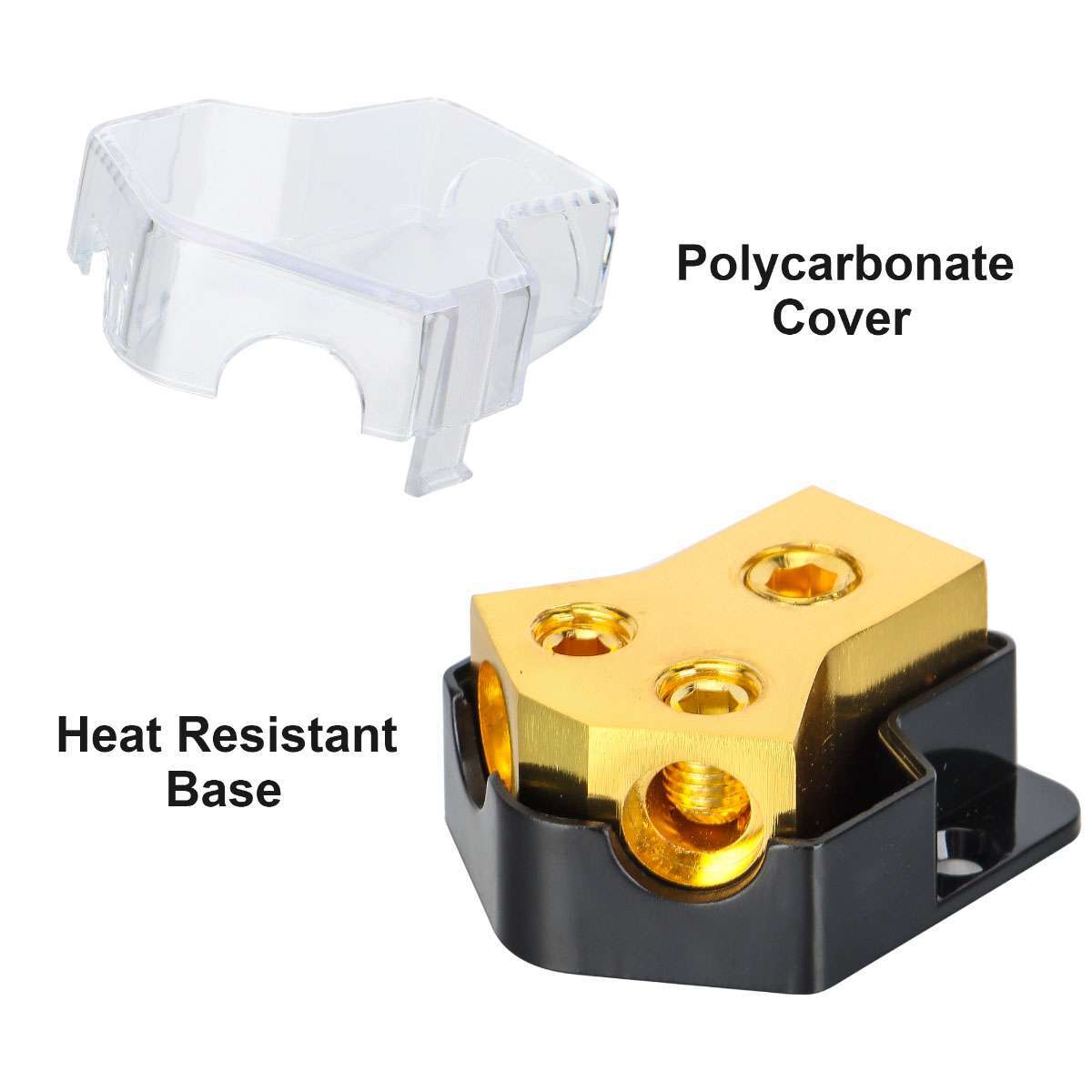 Car Audio Splitter Amp Distribution Power 0/2/4 Gauge In 4/6/8 Gauge Out New