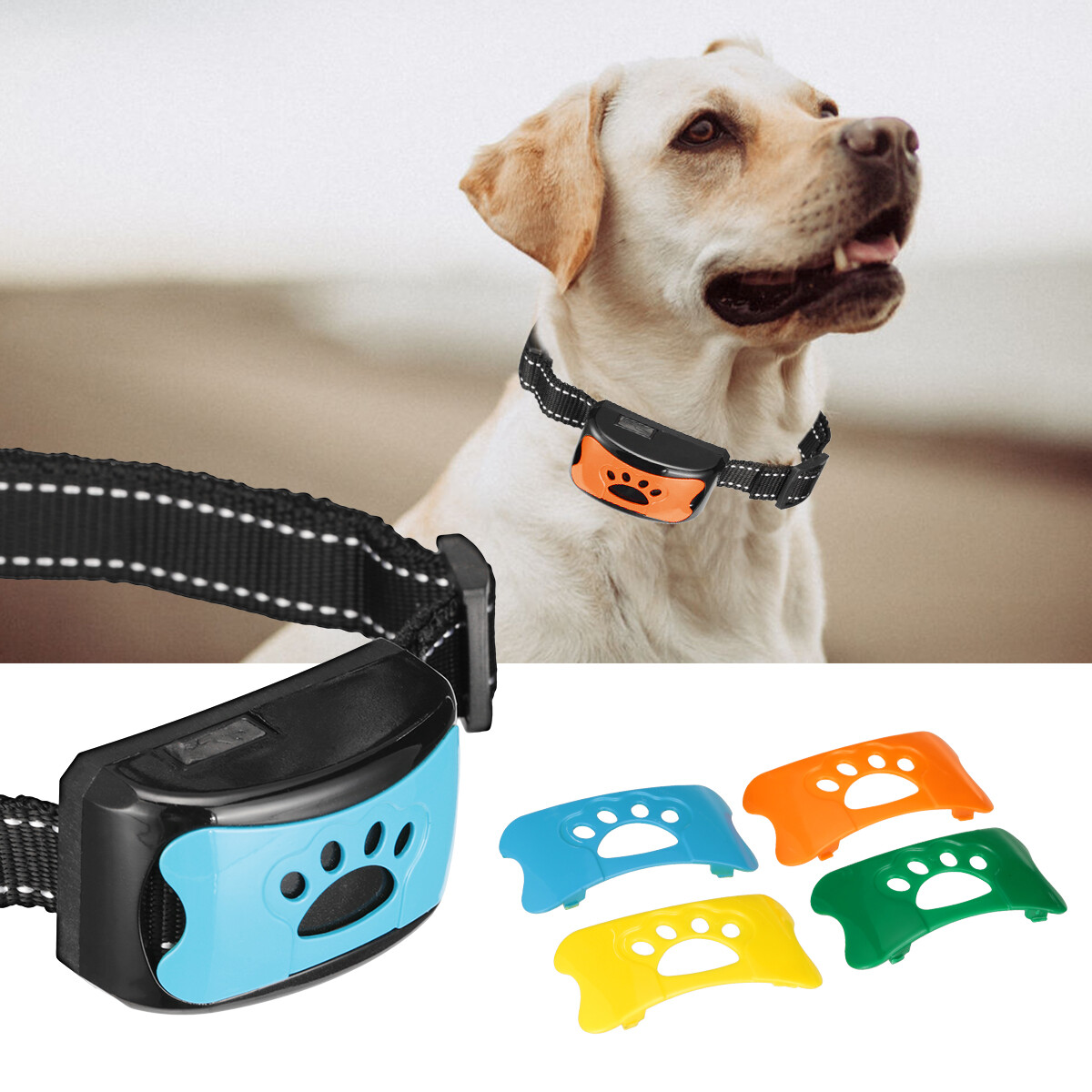 Anti Bell Hundehalsband Hunde Training Erziehungshalsband mit Ton und