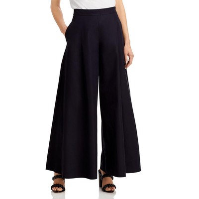 

Lafayette 148 New York Женские однотонные свободные брюки Sadie Широкие брюки BHFO 3673, Navy, Sadie