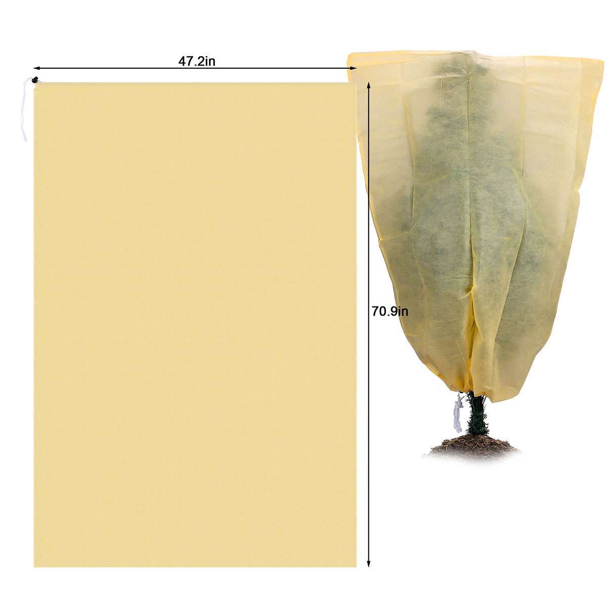 Frost Freeze Protection Bags For Plants Winter Drawstring Garden Plant Cover Bag