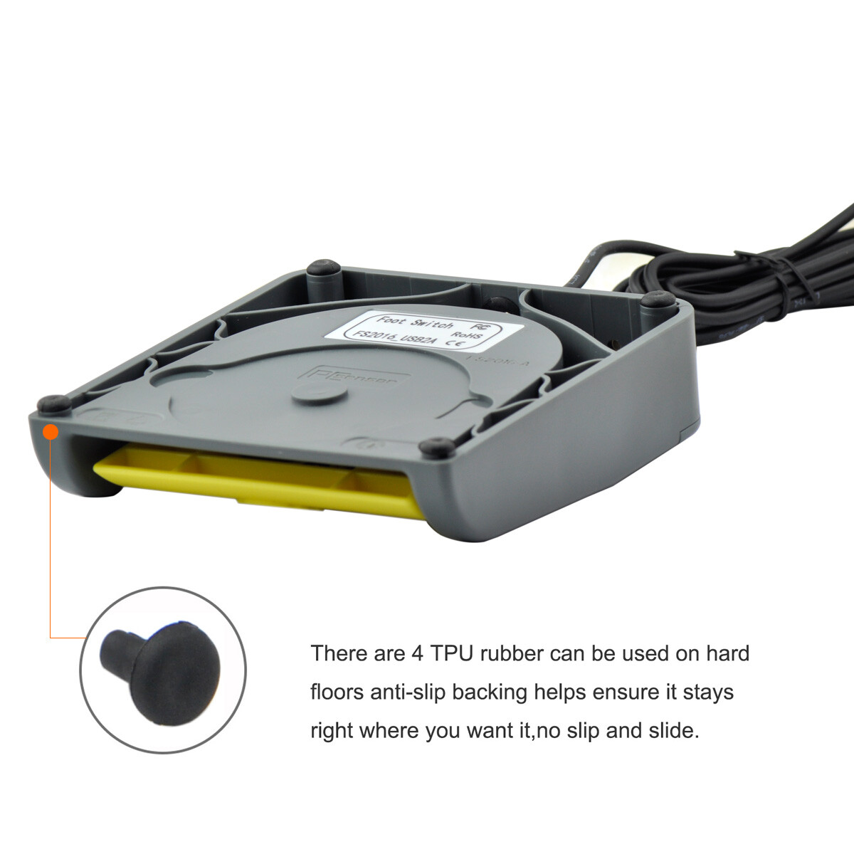 USB Double Foot Switch Pedal Video Game Customized PC Keyboard Multimedia Key US